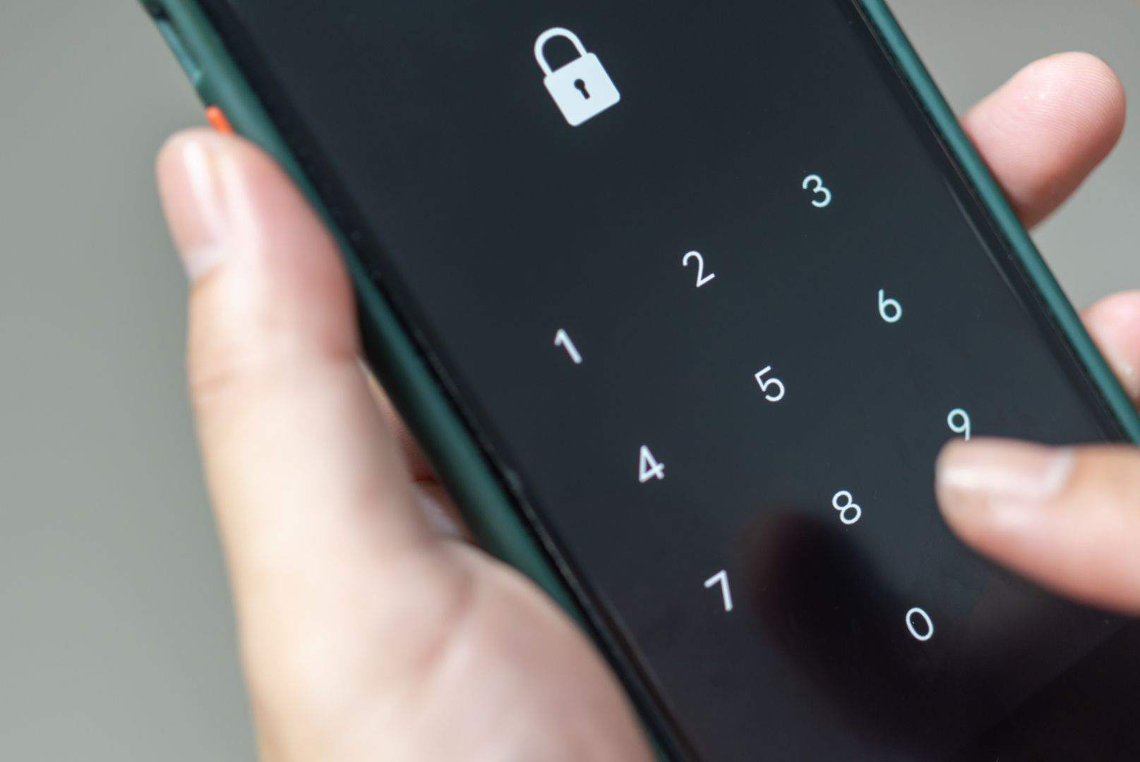téléphone vérrouillé avec un code PIN