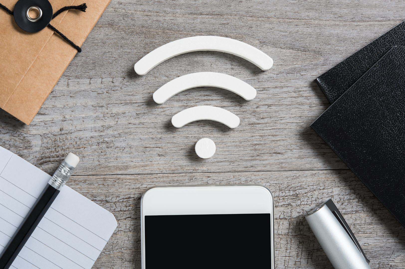 un smartphone en wifi